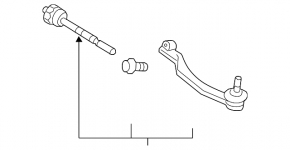 Right steering rod with tip for Mini Cooper Countryman R60 12-16