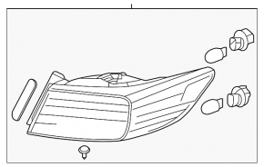 Light outer wing left Acura ILX 13-15 prerest