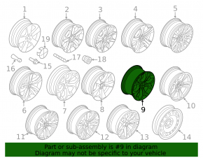 Wheel disk R20 BMW X6 E71 08-14 20"-(style 336) 40mm offset
