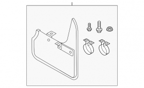Rear left mudguard for VW Atlas 24-25