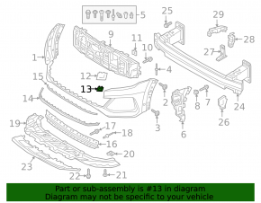 Left headlight washer cap for Audi Q8 19-25