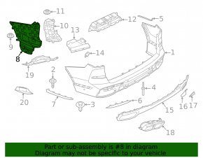 Rear bumper mount, right outer, BMW X7 G07 19-25 with M type, bumper cover & components, 2023-25