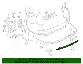 Rear bumper lip trim BMW X7 G07 19- without towbar, Pure Excellence