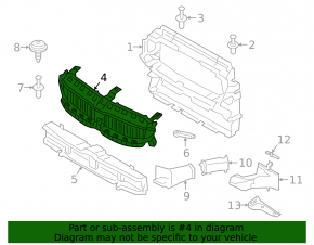 Upper radiator deflector blinds for BMW 3 G20 20-22 B58