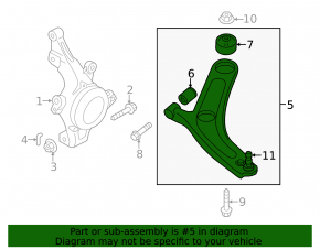 Lower control arm front right Kia Optima 11-15 rusty