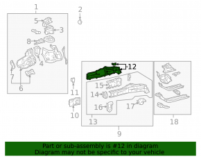 Outer side member of the front left Toyota Prius 20 04-09