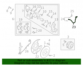 Rear right brake hose for Kia Telluride 20-25