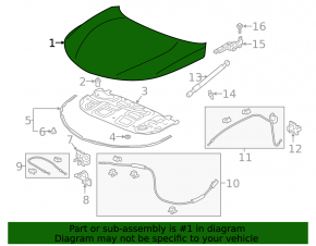 19-25 Acura RDX bare hood