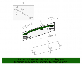 2 longitudinal roof rails for Lexus GX470 03-07