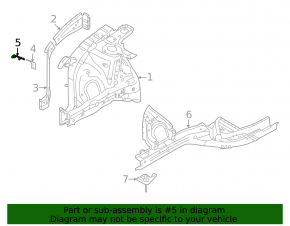 Front left fender bracket Hyundai Tucson 22-26