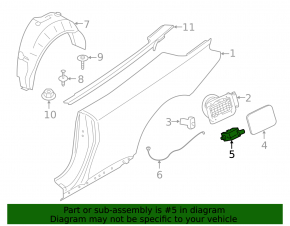 Fuel flap actuator BMW i3 14-20