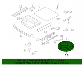 Foam plastic for BMW X5 F15 14-18 tool