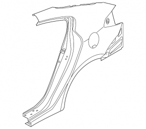 Quarter wing rear left Kia Forte 4d 14-18 pokes
