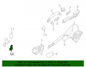 Lower rear left door hinge for Nissan Ariya 23-25