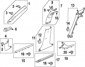 Honda Civic XI FE/FL 22-26 black front right door sill plate