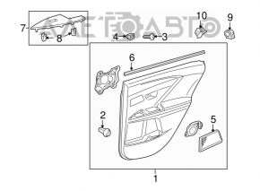 Front right window lift control Toyota Sienna 11-16