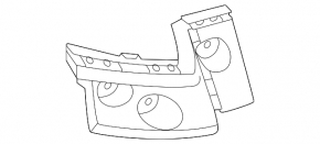 Rear bumper mount, left inner, Audi Q4 e-tron 22-26 Sportback