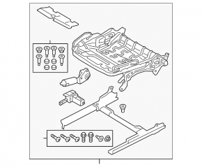 Audi A5 F5 18-25 5D driver's seat cushion adjustment motor, front, without frame