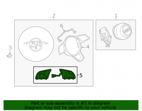 Steering wheel control buttons assembly Audi A4 B9 17-25 for steering wheel heating