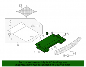 Audi A4 B9 18-25 trunk lid for tools