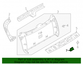 Nissan Murano z52 20-24 black inner trunk handle