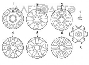Wheel nut d21 M12x1.5 Lexus GX470
