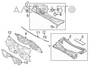 Windscreen wiper seal left Subaru Outback 15-19