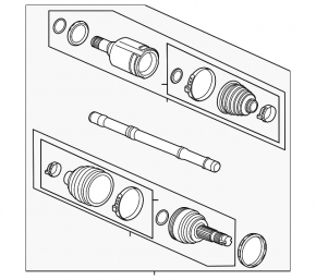 Drive axle shaft front left Buick Encore 13-19