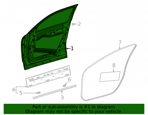 Bare front right door Mercedes H247 GLA 20-26