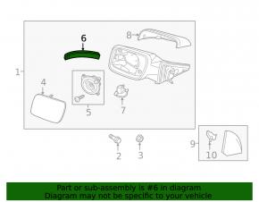 Left mirror turn signal repeater Ford Explorer 13-19