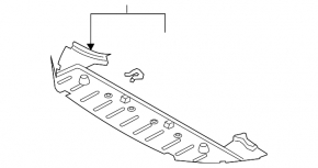 Ford Fusion mk5 13-16 front bumper guard, broken
