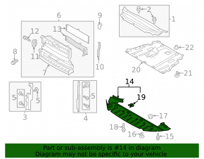 Ford Fusion mk5 13-16 front bumper guard, broken