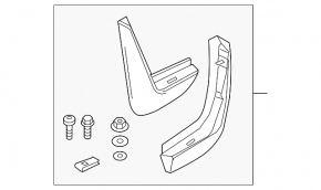 Front mudguard set 2 pcs. Land Rover Range Rover Evoque 19-25 R-Dynamic