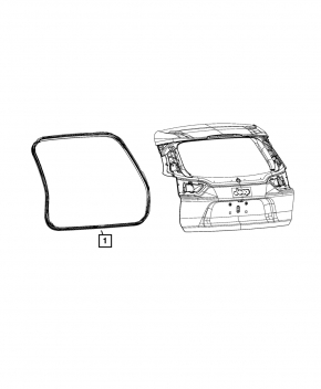 Rubber seal for tailgate Jeep Cherokee KL 19-23