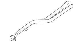Exhaust pipe middle section BMW 3 G20 20-26 B58