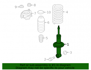 Shock absorber rear left Subaru XV Crosstrek 18-20