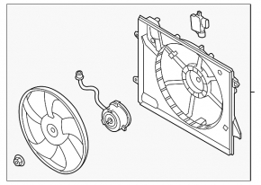 Radiator shroud diffuser assembly for Hyundai Sonata 16-19 Hybrid