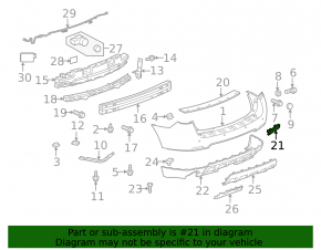 Reflector rear left Chevrolet Equinox 10-17