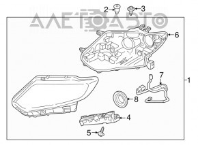 Nissan Rogue 14-16 LED Front Left Headlight