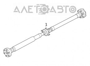 Propeller shaft rear propeller BMW 3 G20 19- AWD without couplings