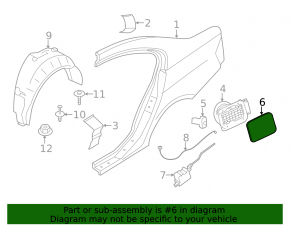 Fuel filler flap BMW 3 F30 4d 12-18