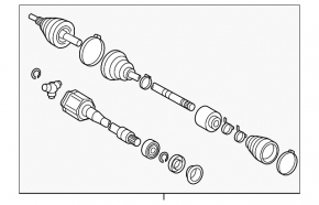 Drive axle shaft front left Toyota Avalon 13-18 3.5