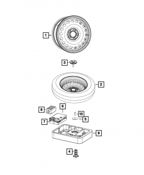 Spare tire for Jeep Compass 17-22 R, full size