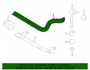Rear stabilizer bar Lexus CT200h 11-17 23mm