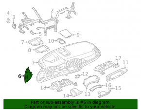 Dashboard cover side left BMW X3 G01 18-21 beige