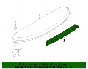 Spoiler mount Mini Cooper F56 3d 14-24