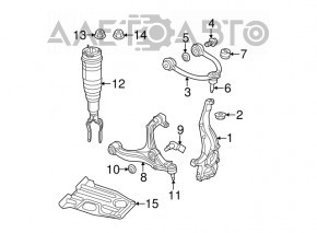 Lower control arm front left Dodge Durango 11-15