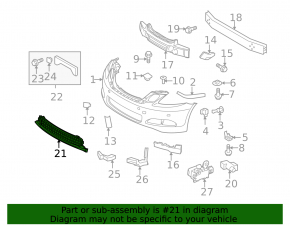 Lexus GS350 08-11 Front Bumper Lower Grille
