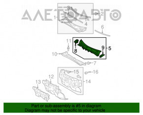 Wiper pan metal Toyota Highlander 08-13
