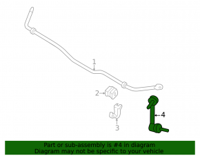 Rear right stabilizer link Nissan Murano 09-14 AWD